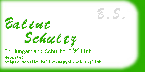 balint schultz business card
